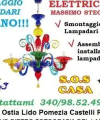 Elettricista lampadari e plafoniere led montaggio Roma