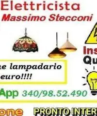 Montaggio lampadario Roma Ostiense