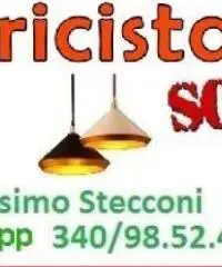 Montaggio lampadario Roma Ostiense