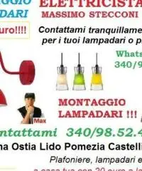 Montaggio lampadario Pomezia con 20 euro