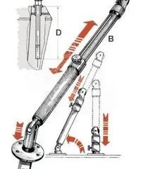 Gruetta telescopica lega leggera max 280kg - Coppia - Osculati