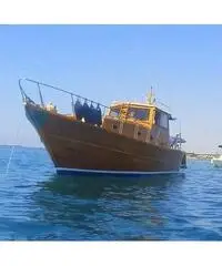 Gozzo Cabinato in fasciame di Mogano e Teak  Fratelli Mileo