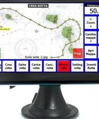 GPS navigatore nautico plotter cartografico display colori 7,0