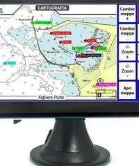 GPS navigatore nautico plotter cartografico display colori 7,0