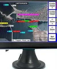 GPS navigatore nautico plotter cartografico display colori 7,0