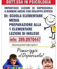 OFFRO SERVIZIO DI BABYSITTING E DOPOSCUOLA OFFRO SERVIZIO DI BABYSITTING E DOPOSCUOLA