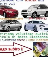 Acquisto auto usate, anche se rotte o incidentate pagamento immediato chiama 3476989482