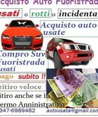Acquisto auto usate anche rotte e incidentate per contanti