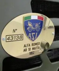 ALFA ROMEO Giulia MATTA A.R. 51 - OMOLOGATA ASI 3^ GRADO TARGA ORO