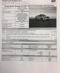 LAND ROVER Range Rover Evoque 2.0 TD4 150 CV Convertibile HSE Dynamic LAND ROVER Range Rover Evoque 2.0 TD4 150 CV Convertibile HSE Dynamic