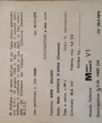 Ciclomotore SWM 1978 Ciclomotore SWM 1978