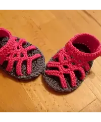 Scarpine neonato in cotone a mano