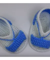 Scarpine neonato in cotone a mano