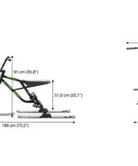 Snowtrike rev-17 Apple Green Ski Trike con BMX Feeling Nuovo
