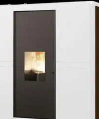 Termostufa a pellet 20kw in ceramica modello slim