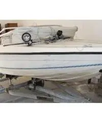 Barca vetroresina con capote, motore e carrello Barca vetroresina con capote, motore e carrello