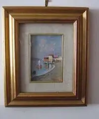 Piccolo quadro impressionista rappresentante un lido della c - Napoli Piccolo quadro impressionista rappresentante un lido della c - Napoli