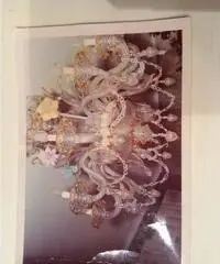 Lampadario in vetro di Murano a 10 candele dell'800 - Ragusa Lampadario in vetro di Murano a 10 candele dell'800 - Ragusa