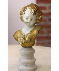Scultura ceramica, testa di bimbo - Vicenza