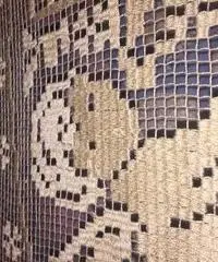 Sovraccoperta ricamata filet su rete fatta a mano - Roma Sovraccoperta ricamata filet su rete fatta a mano - Roma