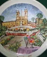 Piatto da parete in Capodimonte  Piatto da parete in Capodimonte