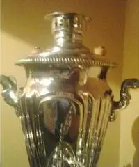 Samovar in metallo argentato con vassoio - Lucca Samovar in metallo argentato con vassoio - Lucca